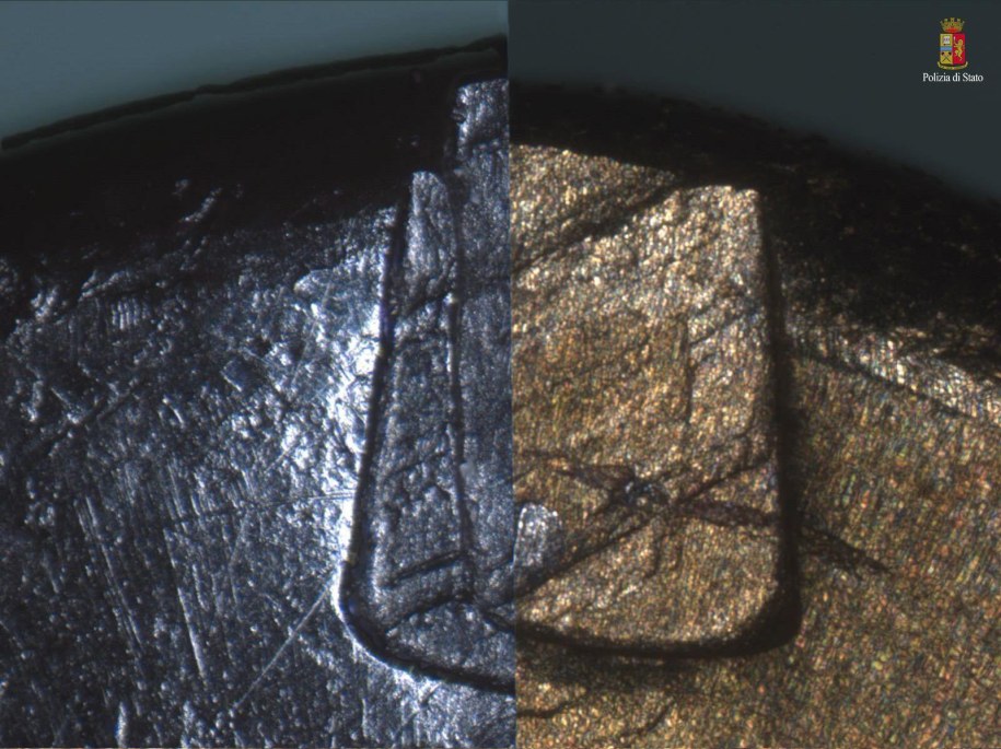 Fragment pistoletu /ITALIAN POLICE FORENSIC EXPERTSHANDOUT /PAP/EPA