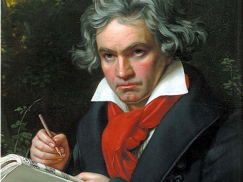 Fragment portretu Ludwiga van Beethovena /Karl Joseph Stieler/Beethoven-Haus /domena publiczna