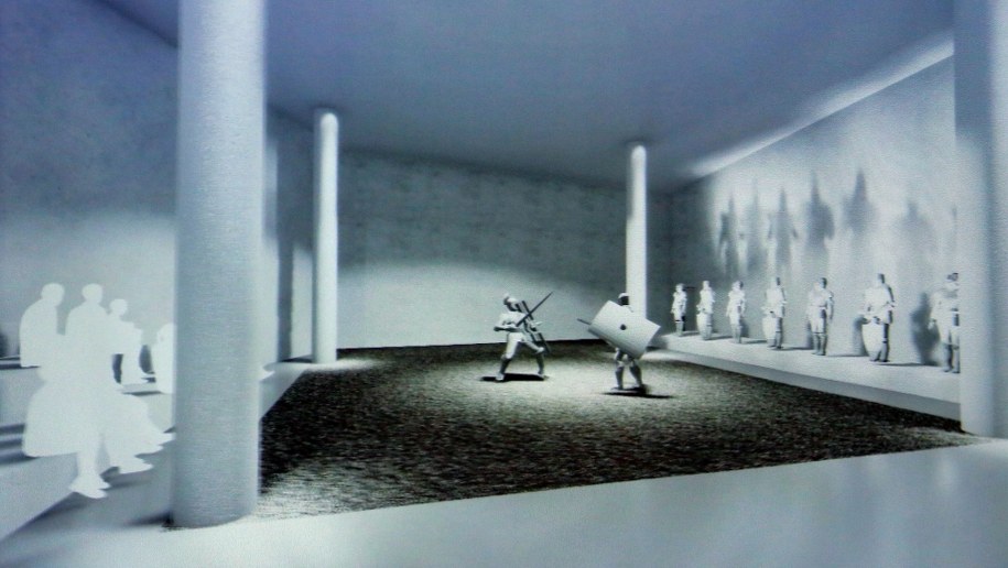 Fragment prezentacji przedstawiającej wizualizację nowego muzeum /Tomasz Waszczuk /PAP