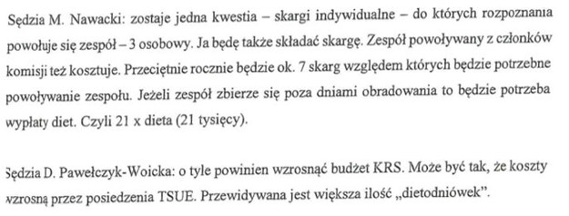 Fragment protokołu z posiedzenia komisji ds. ochrony danych osobowych /RMF FM /