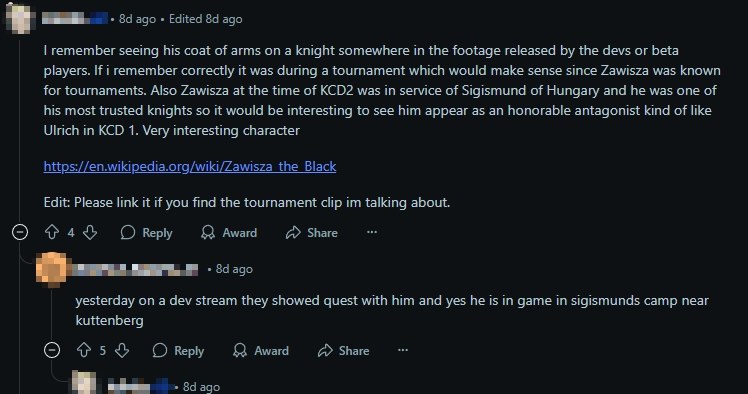 Fragment wątku o polskim rycerzu w popularnej platformie Reddit.com /materiały prasowe