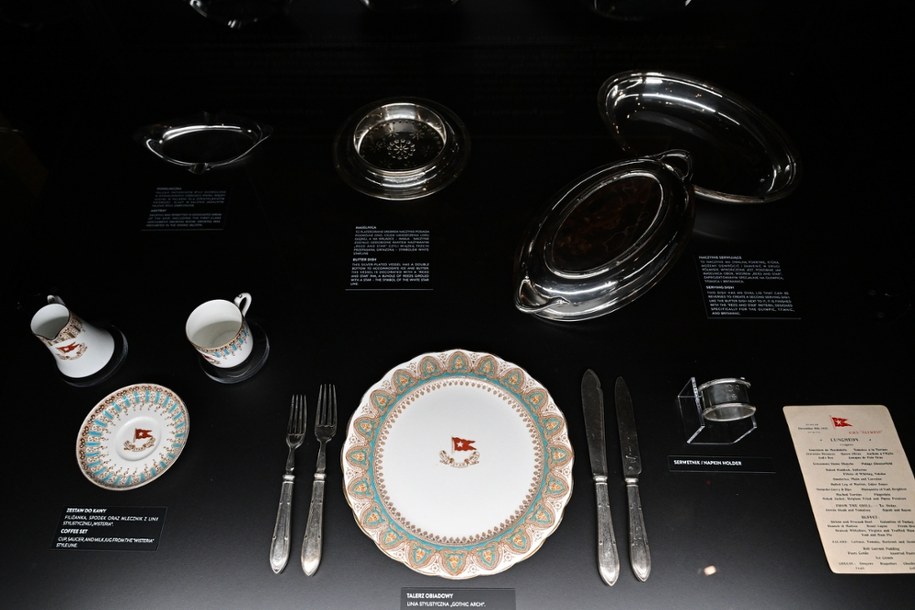 Fragment wystawy „W cieniu gigantów: Titanic, Britannic, Olympic” /Maciej Kulczyński /PAP