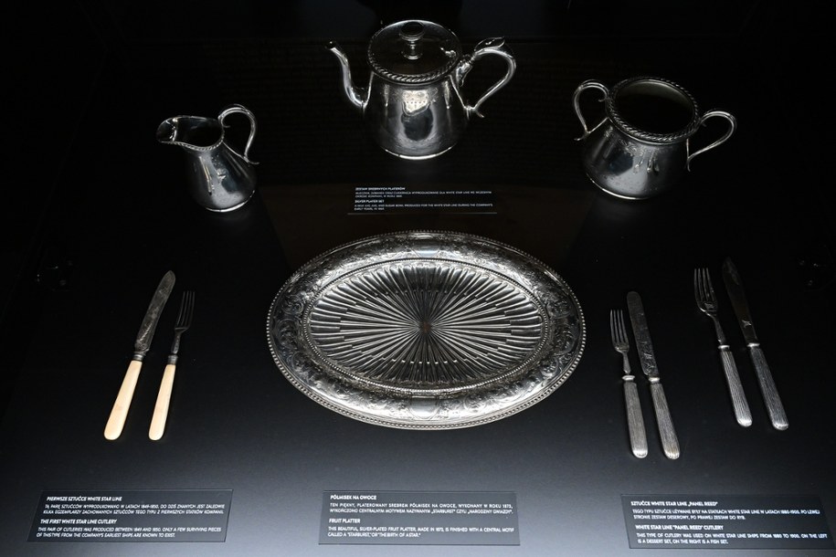 Fragment wystawy „W cieniu gigantów: Titanic, Britannic, Olympic” /Maciej Kulczyński /PAP