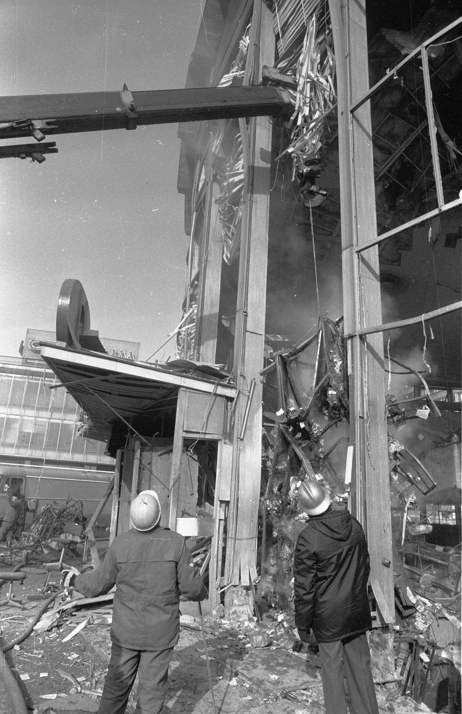 Fragment zniszczonej Rotundy po wybuchu gazu w budynku (zdjęcie archiwalne) / 	Adam Urbanek /PAP