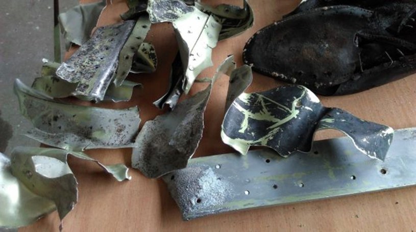 Fragmenty wraku samolotu znalezionego koło Mrzeżyna /East News