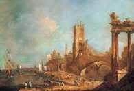 Francesco Guardi, Port i klasyczne ruiny w Italii, lata 30 XVIII w. /Encyklopedia Internautica
