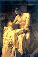 Francisco Ribalta, Chrystus zmartchwychwstały ze św. Bernardem /Encyklopedia Internautica