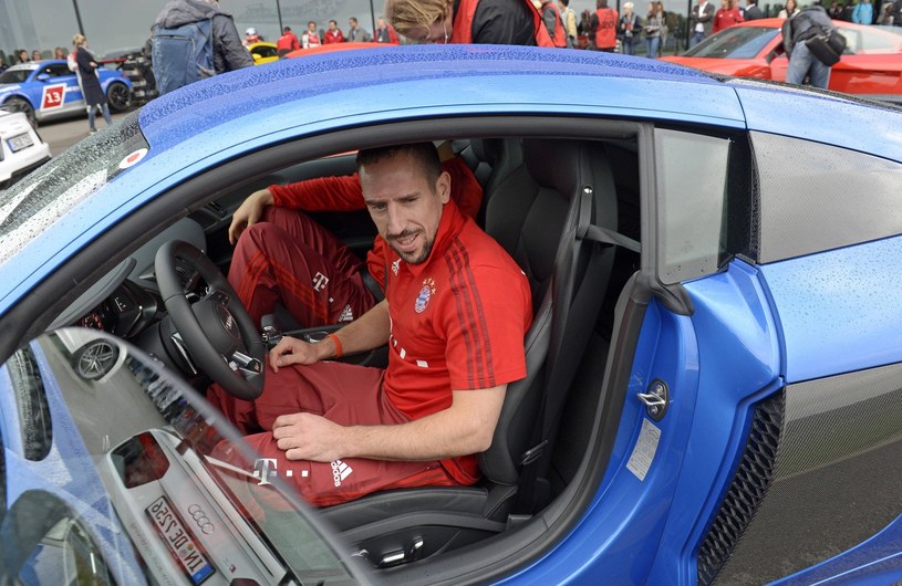Franck Ribery i Audi R8 /Imago Sport and News /East News