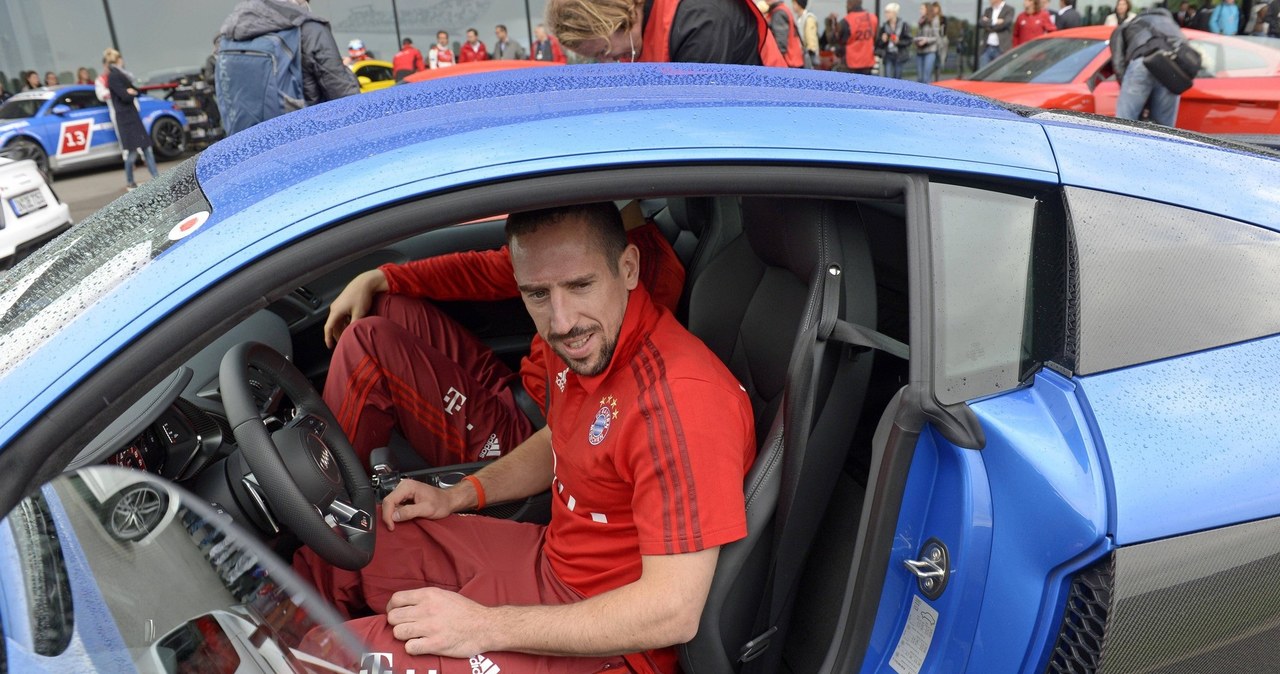 Franck Ribery i Audi R8 /Imago Sport and News /East News