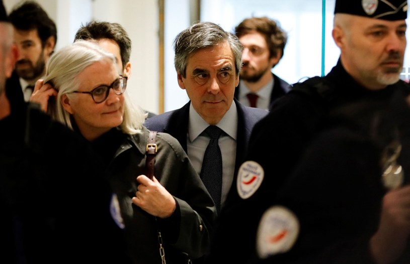 Francois Fillon i jego żona Penelope Fillon /AFP