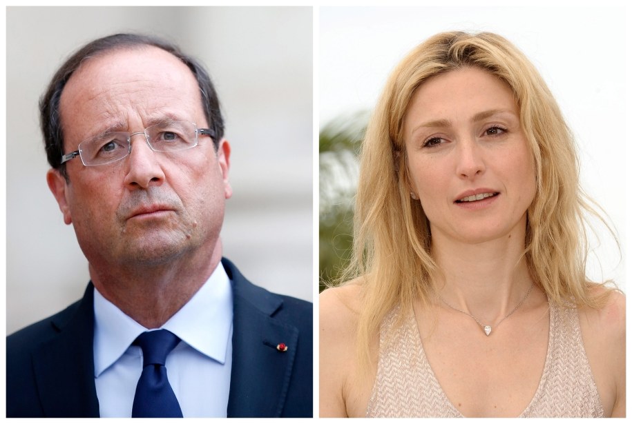 Francois Hollande i Julie Gayet /EPA/YOAN VALAT/CHRISTOPHE KARABA  /PAP/EPA