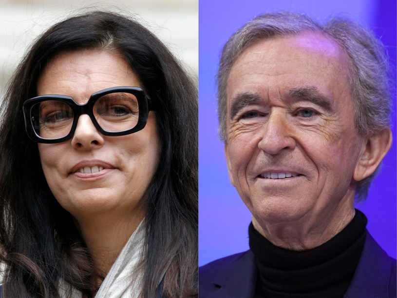 Francoise Bettencourt Meyers, główna udziałowiec koncernu L'Oreal, i Bernard Arnault, szef koncernu Louis Vuitton Moet Hennessy (LVMH) /ERIC PIERMONT