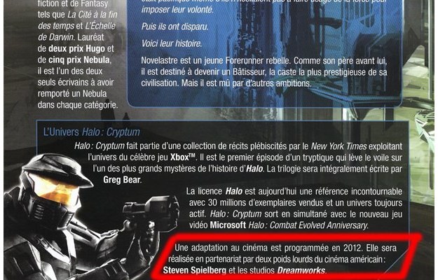 Francuska informacja prasowa dotycząca książki Halo: Cryptum /CDA