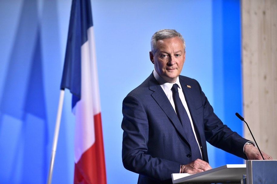 Francuski minister finansów Bruno Le Maire /	Caisa Rasmussen /PAP/EPA
