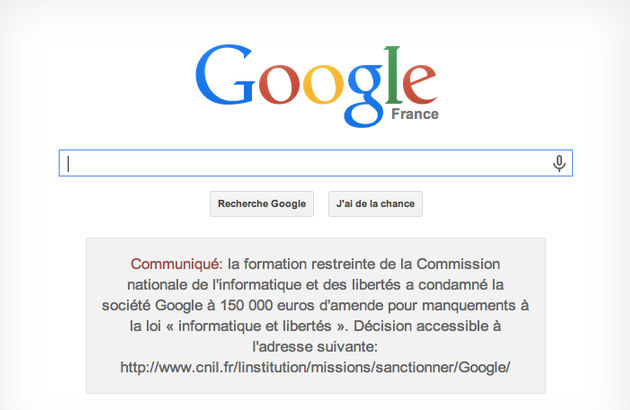Francuski sąd zmusił Google do umieszczenia na stronie specjalnego komunikatu. /materiały prasowe