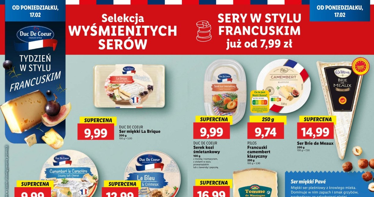 Francuskie sery w Lidlu /Lidl /INTERIA.PL