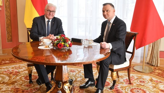 Frank-Walter Steinmeier i Andrzej Duda /Radek Pietruszka /PAP