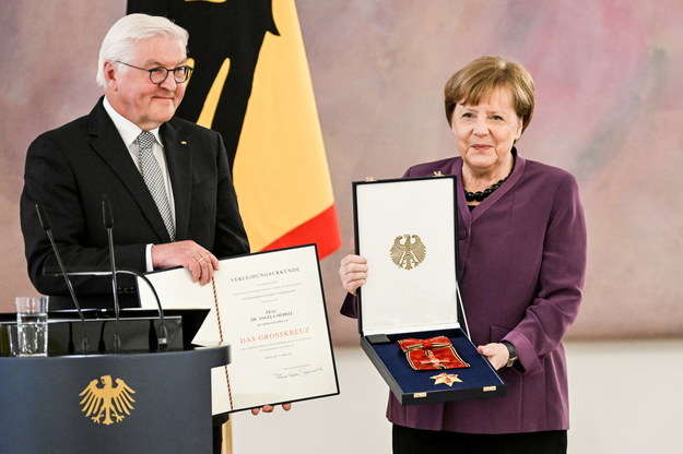 Frank-Walter Steinmeier i Angela Merkel /FILIP SINGER /PAP/EPA