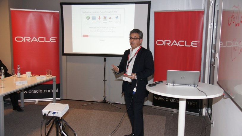 Fred Radier (Oracle Vice President, Development) podczas prezentacji w krakowskim ośrodku Oracle /materiały prasowe