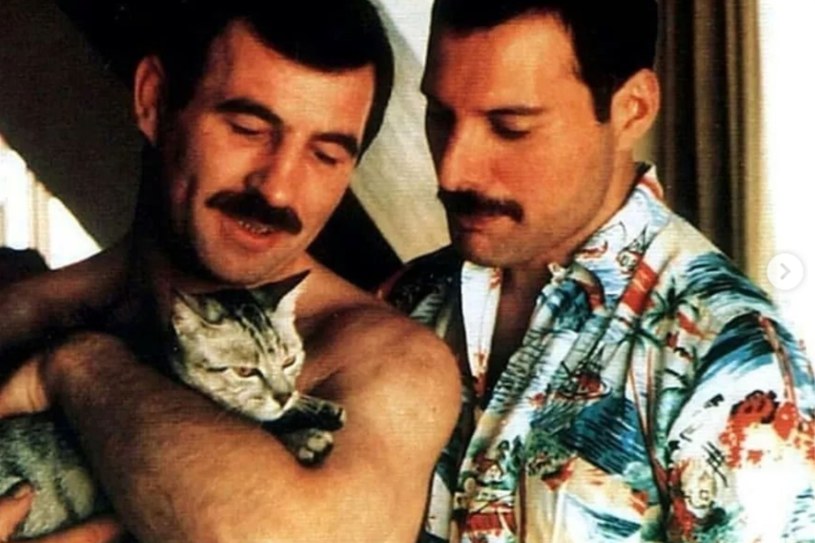 Freddie Mercury i Jim Hutton /@freddiemercuryclub /materiał zewnętrzny