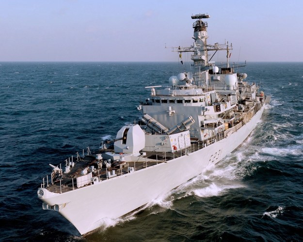 Fregata HMS Argyll /LA(PHOT) CAZ DAVIES/BRITISH MINISTRY OF DEFENCE/CROWN COPYRIGHT HANDOUT /PAP/EPA