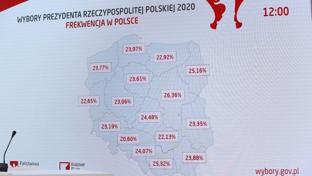 Frekwencja na godzinę 12:00 /Mateusz Marek /PAP