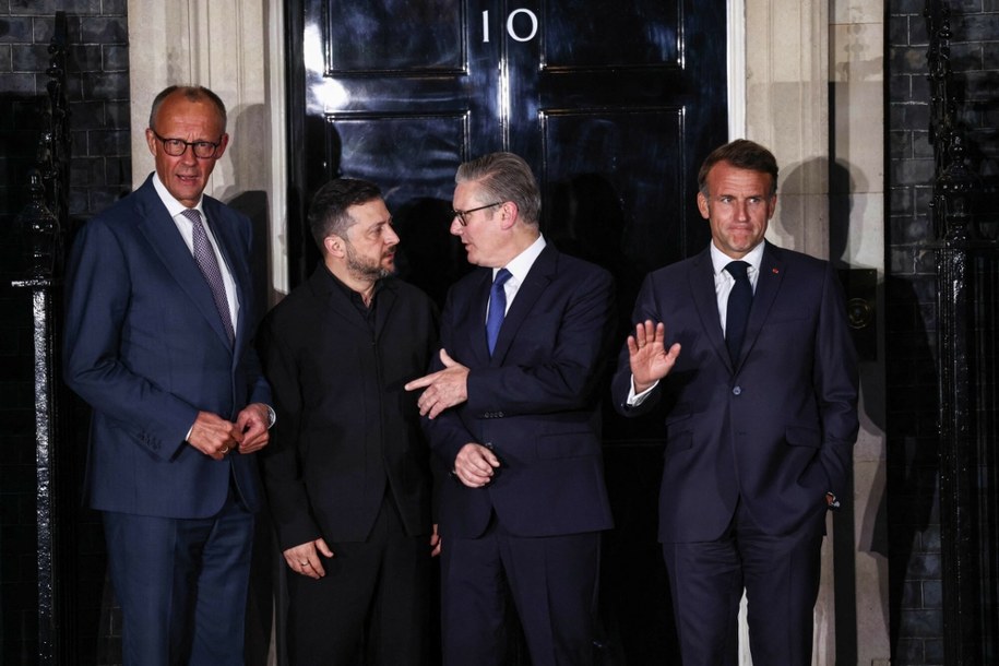 Friedrich Merz, Wołodymyr Zełenski, Keir Starmer i Emmanuel Macron /Henry Nicholls /East News/AFP