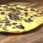 Frittata z bakłażanem i pieczarkami