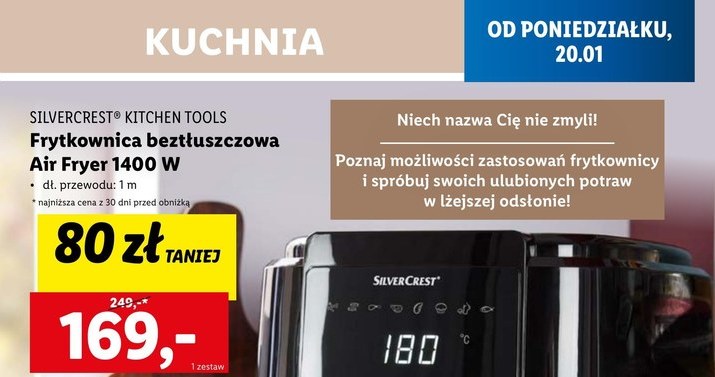 Frytkownica beztłuszczowa 80 zł taniej! /Lidl /INTERIA.PL