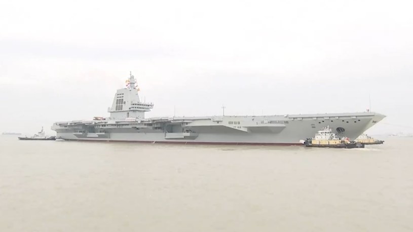 Fujian, najbardziej zaawansowanych Chiński lotniskowiec /Zrzut ekranu/CCTV /Twitter