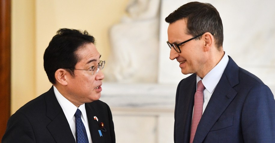 Fumio Kishida i Mateusz Morawiecki /Radek Pietruszka /PAP