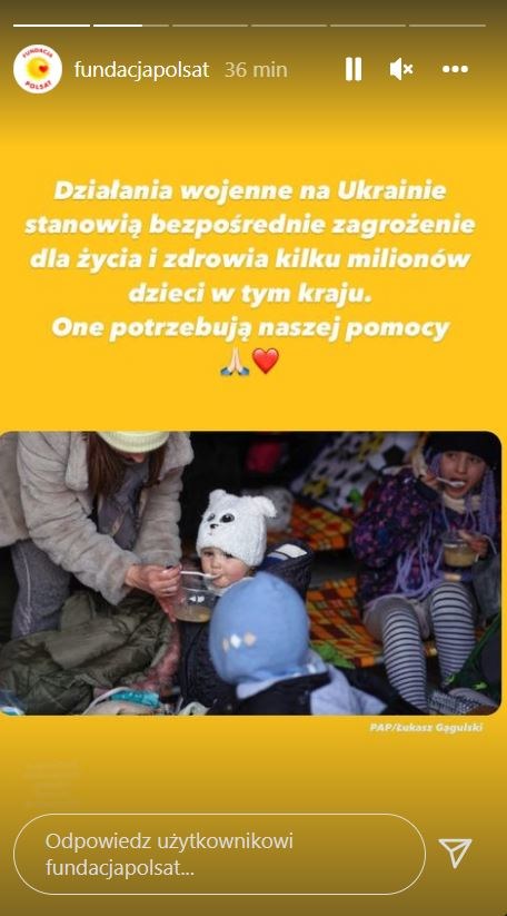 Fundacja Polsat razem dla dzieci z Ukrainy! /Instagram