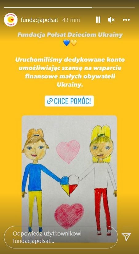 Fundacja Polsat razem dla dzieci z Ukrainy /Instagram