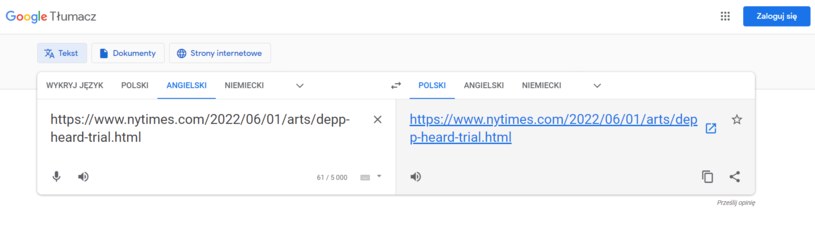 Funkcje Tłumacza Google pozwalają w łatwy sposób przetłumaczyć stronę internetową w obcym języku /screen /Geekweek