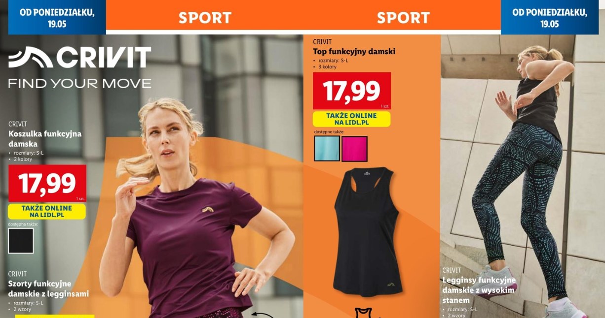Funkcjonalna i modna odzież sportowa w Lidlu! Zobacz, co kupić z kolekcji Crivit /Lidl /INTERIA.PL
