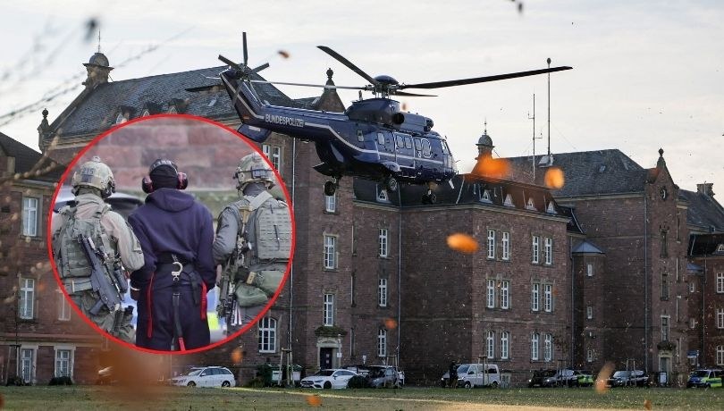 Funkcjonariusze Federalnej Policji Niemiec i Serhij K. /RONALD WITTEK /PAP/EPA