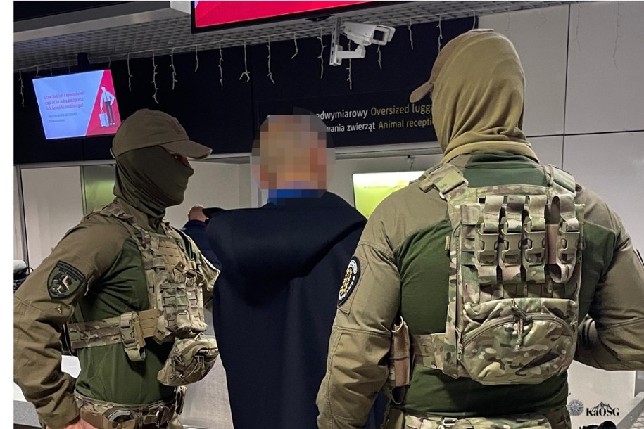Funkcjonariusze podczas interwencji na lotnisku /Straż Graniczna