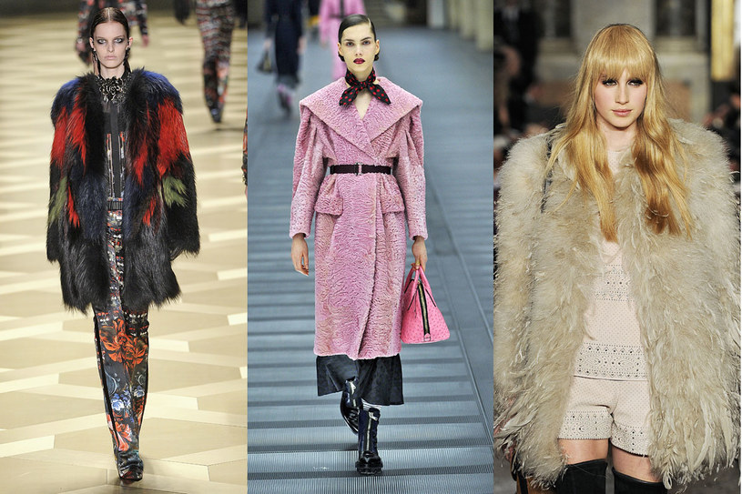 Futra z pokzaów Roberto Cavalli, Miu Miu i Pucci /East News/ Zeppelin