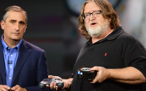 Gabe Newell - wystąpienie na CES 2014 /AFP