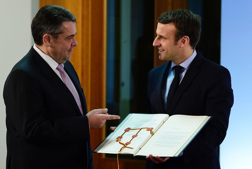 Gabriel i Macron /AFP