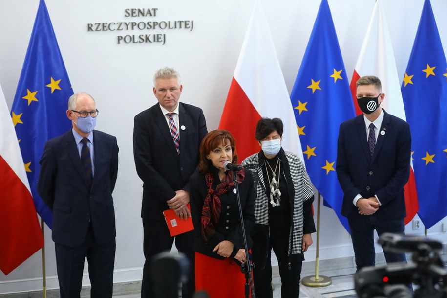 Gabriela Morawska-Stanecka, Wojciech Konieczny, Robert Kwiatkowski, Joanna Senyszyn i Andrzej Rozenek /Rafał Guz /PAP