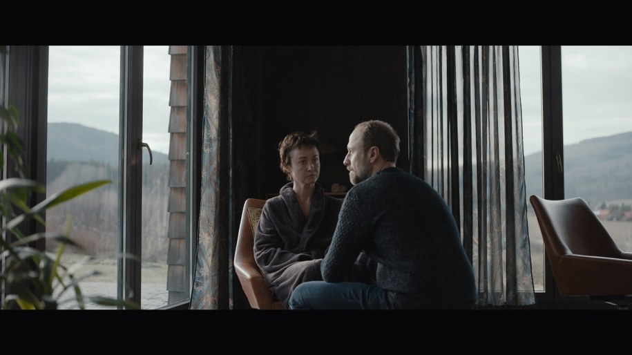 Gabriela Muskała i Łukasz Simlat na planie "Fugi" /Jakub Kijowski /Materiały prasowe