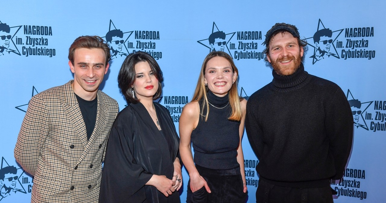 Gala Nagrody im. Zbyszka Cybulskiego: Jędrzej Hycnar, Michalina Olszańska, Sandra Drzymalska, Julian Świeżewski /Piętka Mieszko /AKPA