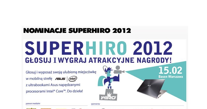 Gala Superhiro 2012 już 15 lutego! /materiały prasowe