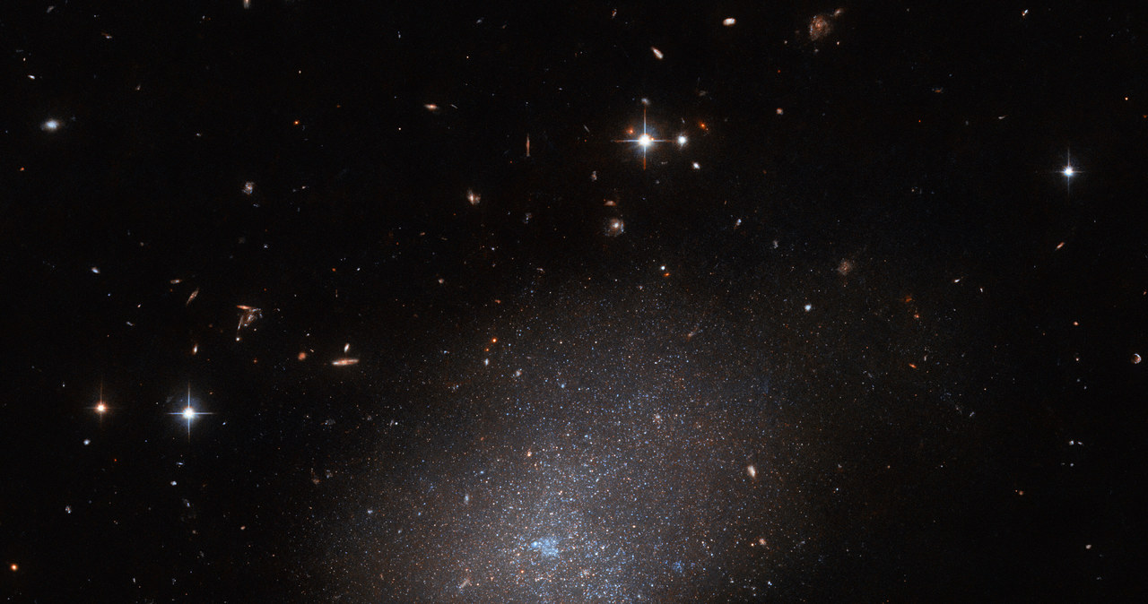 Galaktyka ESO 300-16 widziana przez Kosmiczny Teleskop Hubble'a /ESA/Hubble & NASA, R. Tully  /materiał zewnętrzny