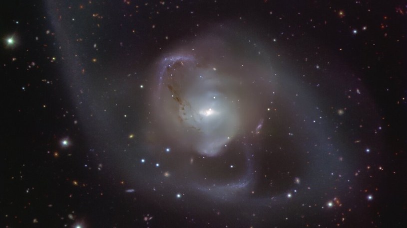 Galaxy NGC 7727 es un ejemplo de cómo se ven estos objetos cuando se combinan.  /ESO/Materiales externos