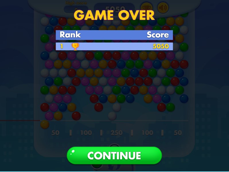 Game Over gry kulki Bubble Shooter Arcade 2 /Click.pl