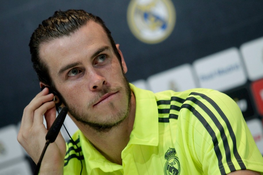 Gareth Bale podczas konferencji prasowej /VICTOR LERENA  /PAP/EPA
