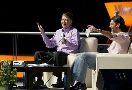 Gates i Marquez - były szef Microsoft stał się prawdziwą supergwiazdą. /AFP