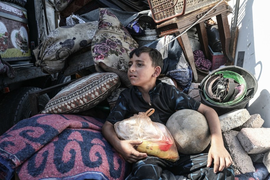 Gaza, 18 września 2025, Przesiedleni Palestyńczycy uciekający z północnej części Strefy Gazy z powodu izraelskich działań militarnych /Rex Features/EAST NEWS /East News